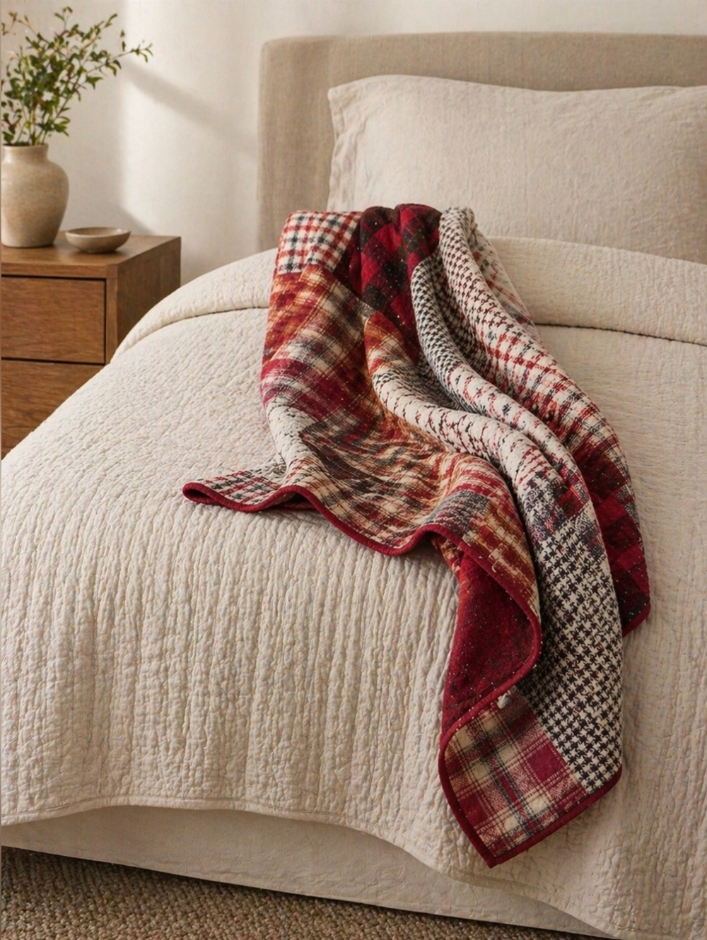Martha Stewart Collection Candyland Quilted Throw